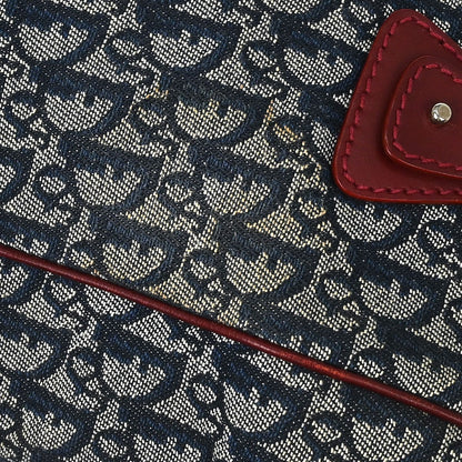 Christian Dior Vintage Trotter Zip Diorissimo Canvas, Navy, Canvas, Tote Bag