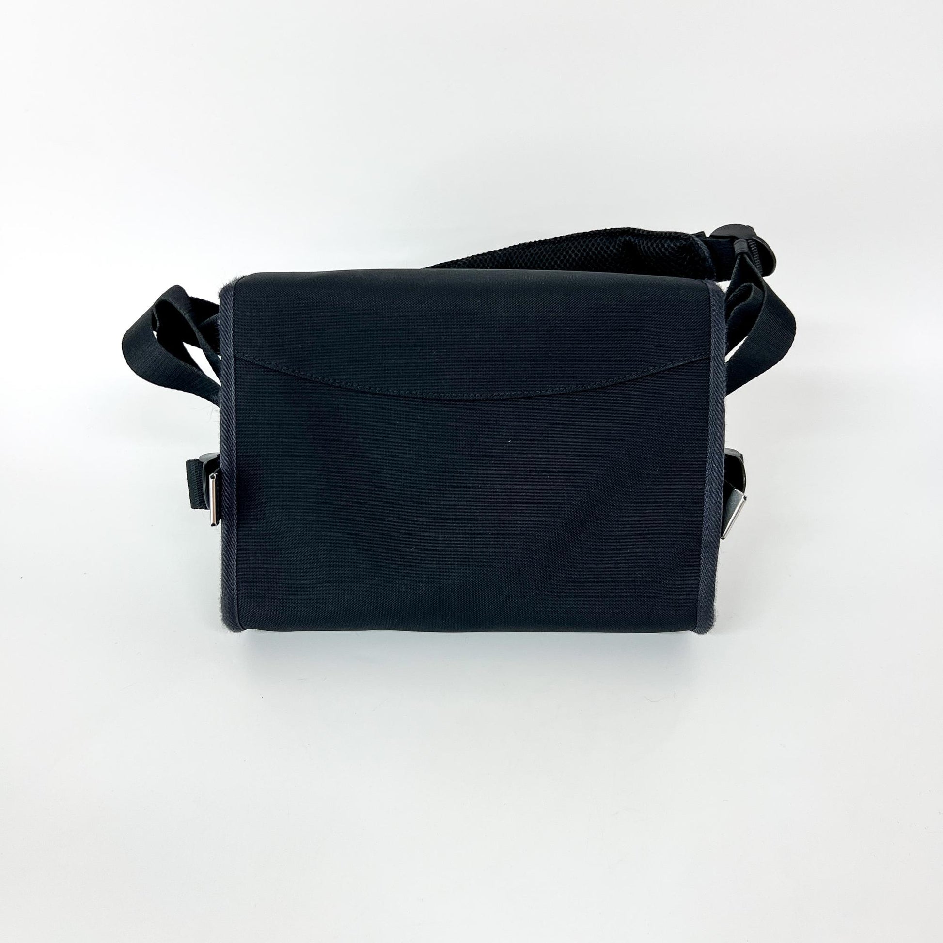 Celine Logo Trekking Messenger Bag Nylon, Black, Nylon, Crossbody Bag