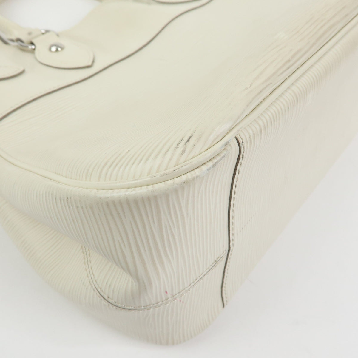 Louis Vuitton Passy Epi Leather, White, Leather, Tote Bag