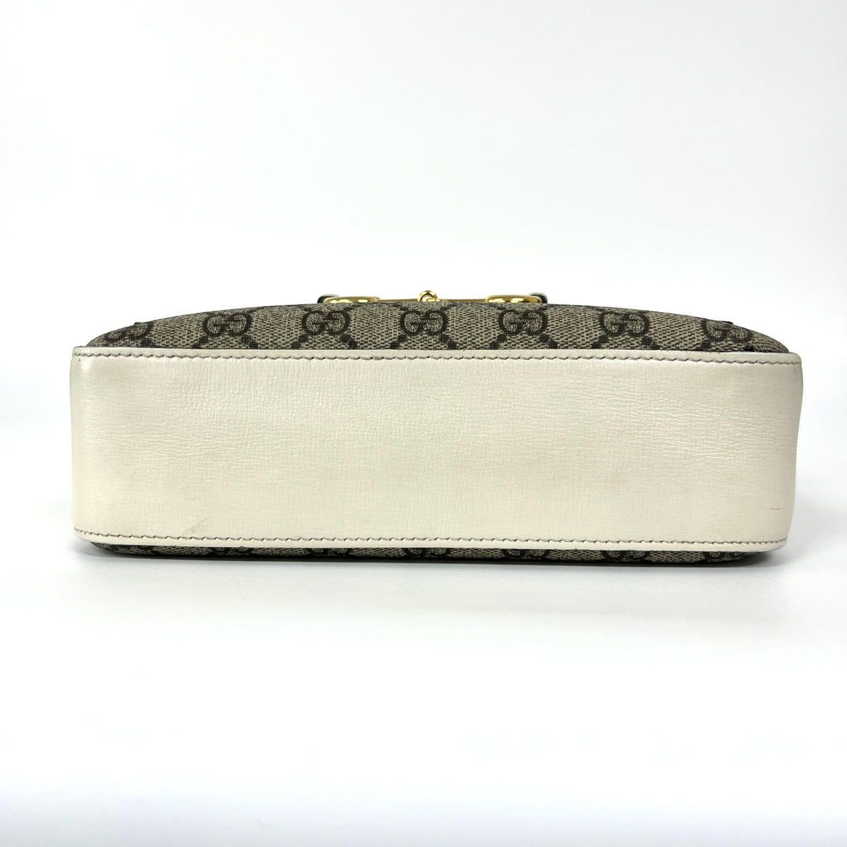 Gucci Horsebit 1955 Flap Pocket Camera GG Coated Canvas and Leather, Beige, Canvas, Handbag