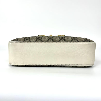 Gucci Horsebit 1955 Flap Pocket Camera GG Coated Canvas and Leather, Beige, Canvas, Handbag