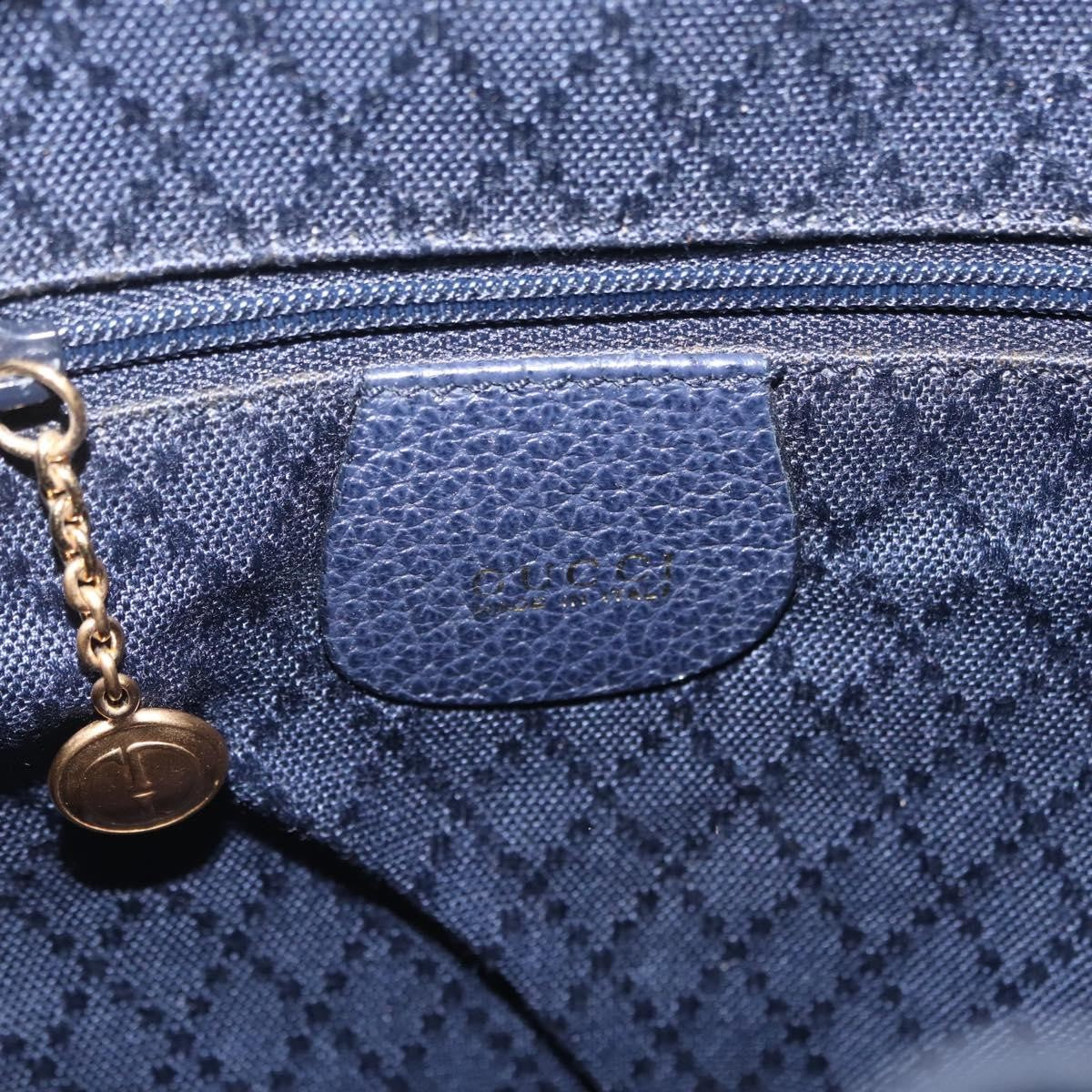 Gucci Vintage Bamboo Suede, Navy, Suede, Backpack