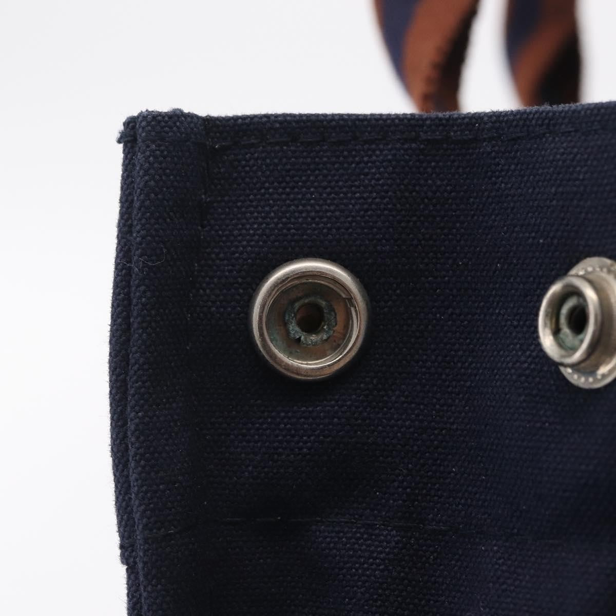Hermes Fourre Tout Toile, Navy, Canvas, Tote Bag