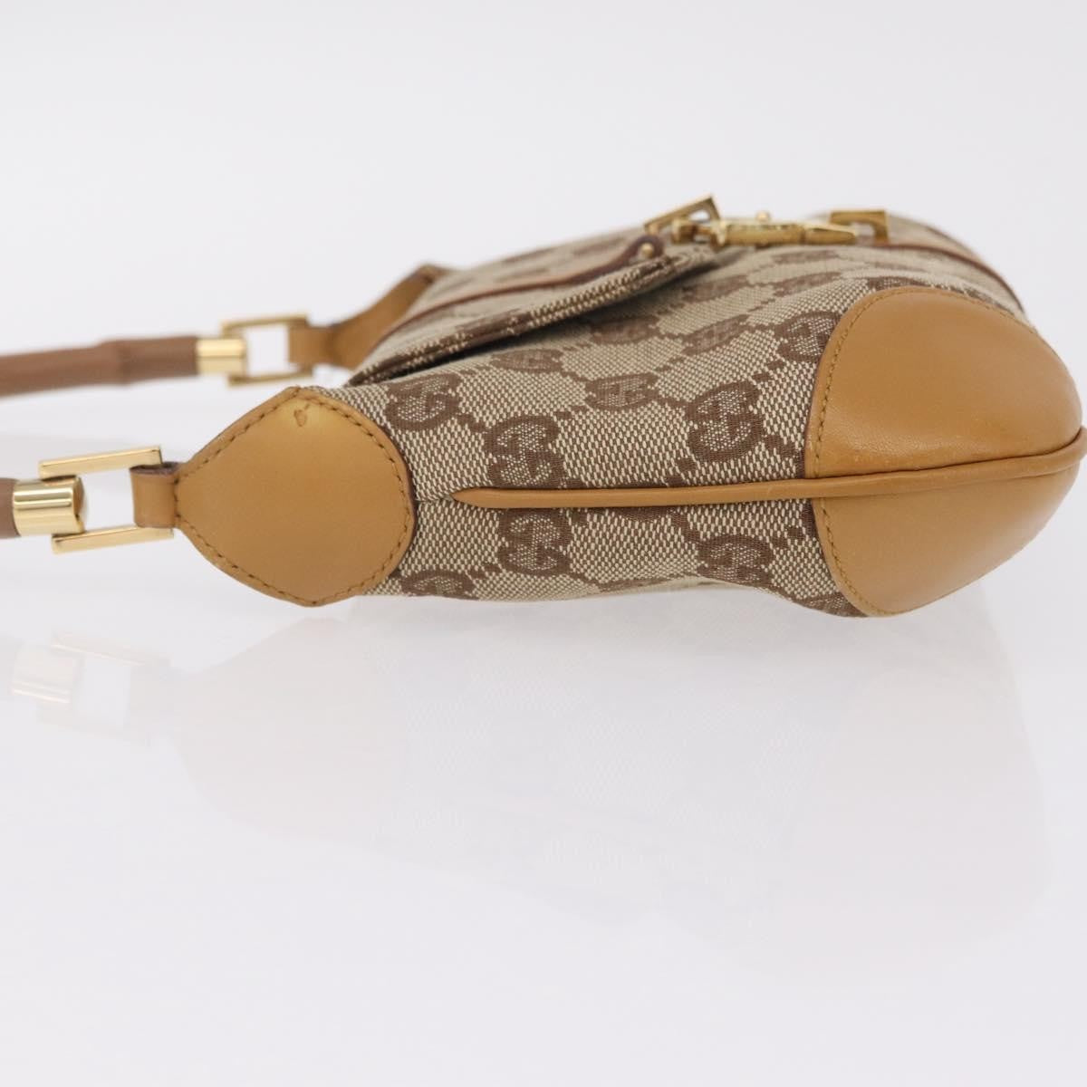 Gucci Bamboo Jackie Canvas, Beige, Canvas, Handbag