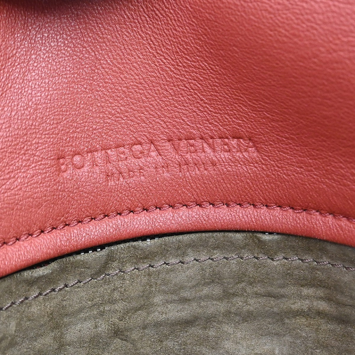 Bottega Veneta Intrecciato Shoulder Leather, Red, Leather, Shoulder Bag