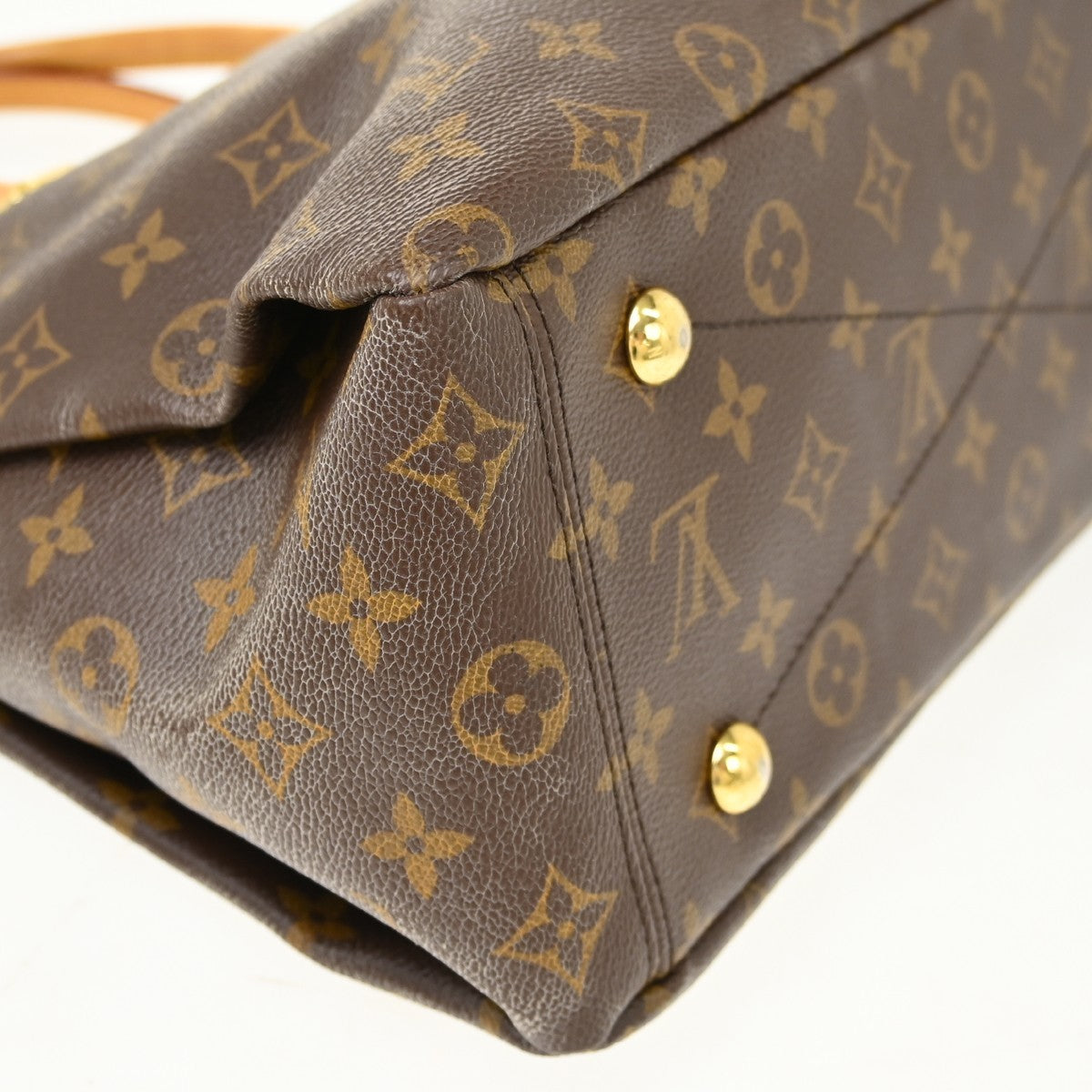 Louis Vuitton Pallas Monogram Canvas with Leather, Brown, Canvas, Tote Bag