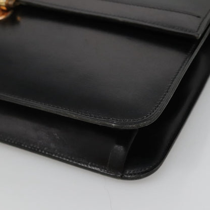 Christian Dior Shoulder Leather, Black, Leather, Shoulder Bag