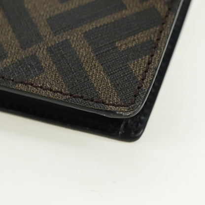 Fendi Baguette Zucca Canvas with Leather, Brown, Canvas, Crossbody Bag