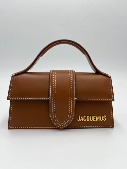 Jacquemus Le Bambinou Flap Bag Leather, Brown, Leather, Handbag