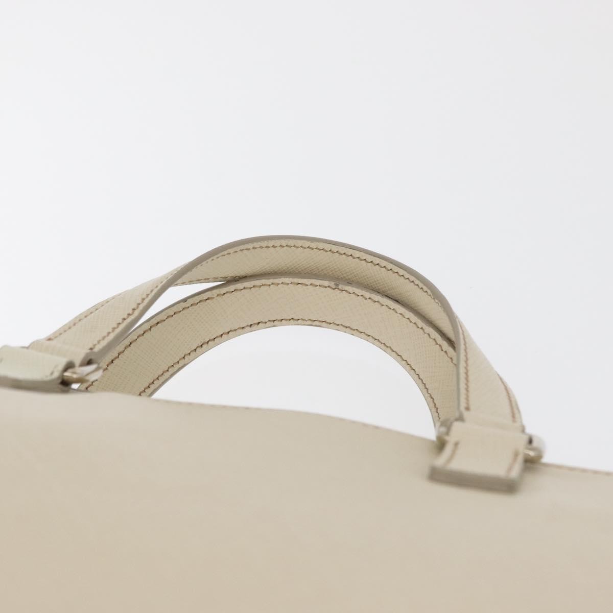 Prada Convertible Travel Saffiano Leather, Beige, Leather, Briefcase