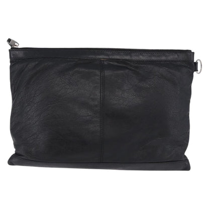 Balenciaga Classic City Clip Leather, Black, Leather, Clutch