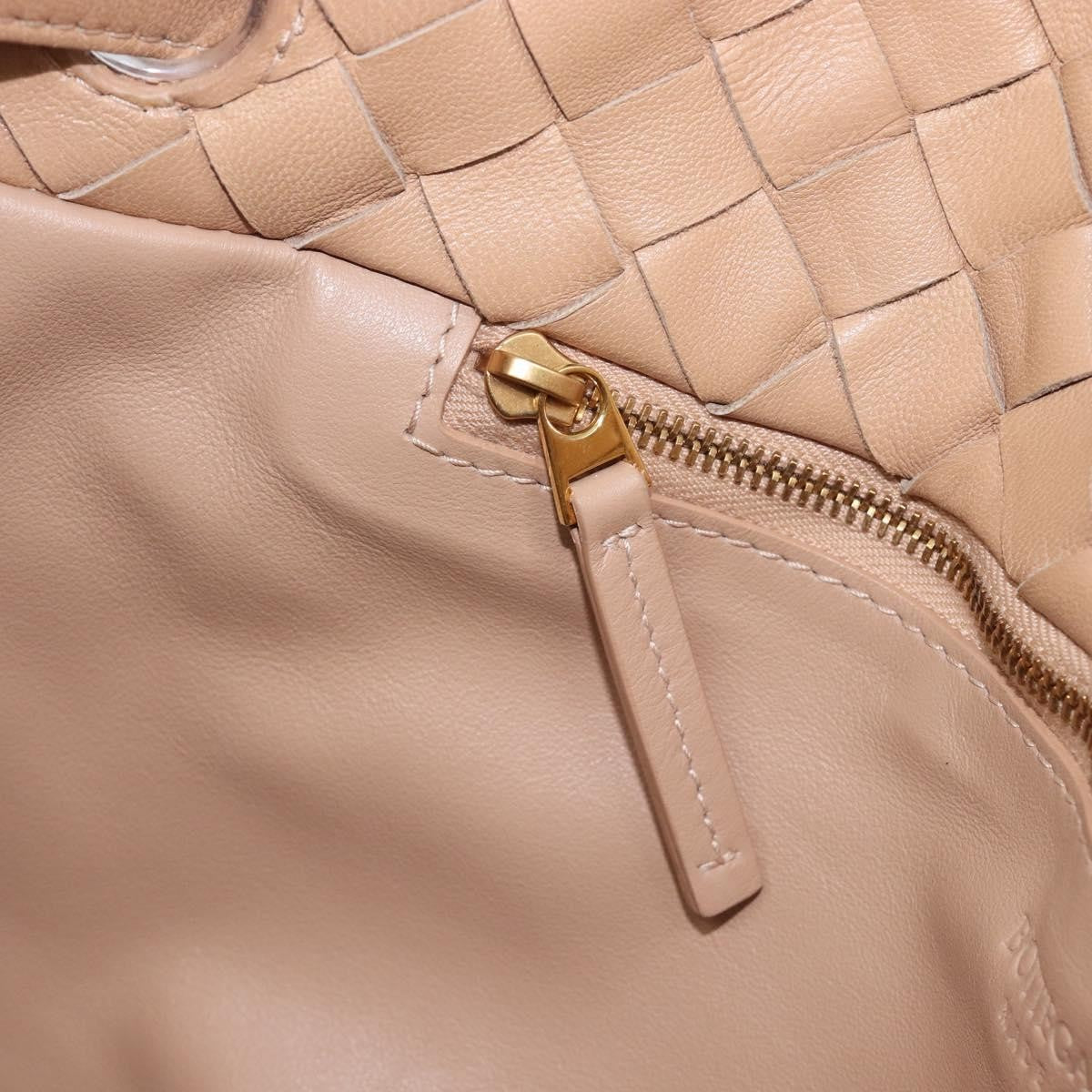 Bottega Veneta Garda Intrecciato Nappa, Beige, Leather, Handbag