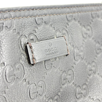 Gucci Crossbody Guccissima Leather, Black, Calfskin, Crossbody Bag