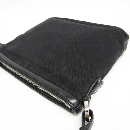 Bvlgari Open Hobo Leather, Black, Leather, Shoulder Bag