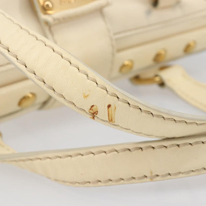 Miu Miu Beau Top Handle Leather, Beige, Leather, Handbag