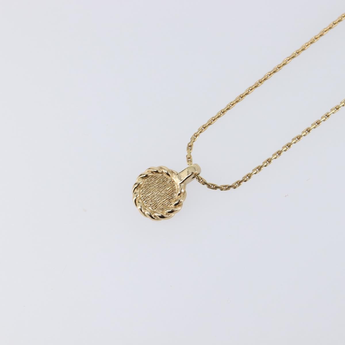 Christian Dior CD Pendant Metal, Gold, Metal, Necklace