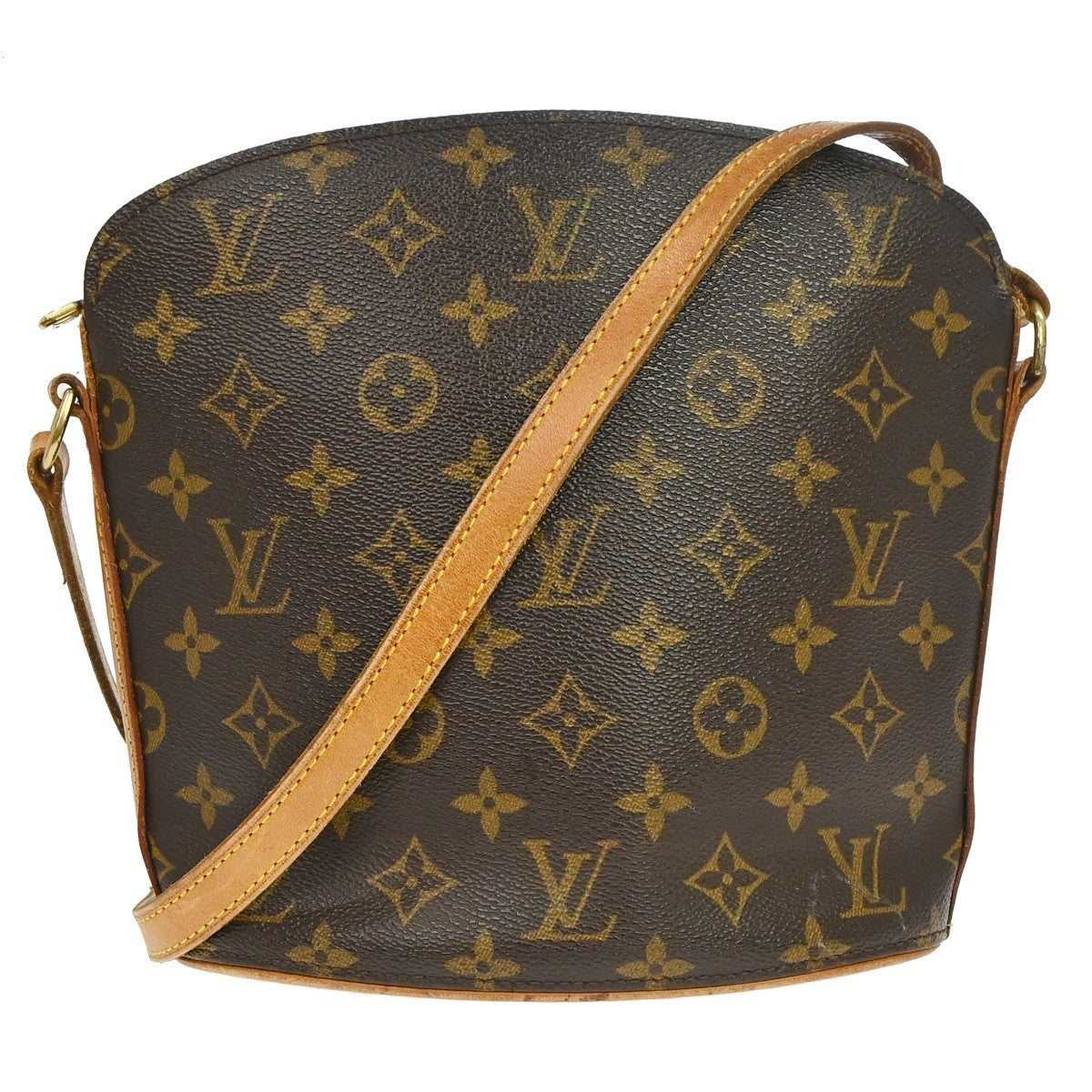 Louis Vuitton Drouot Monogram Canvas, Brown, Canvas, Shoulder Bag