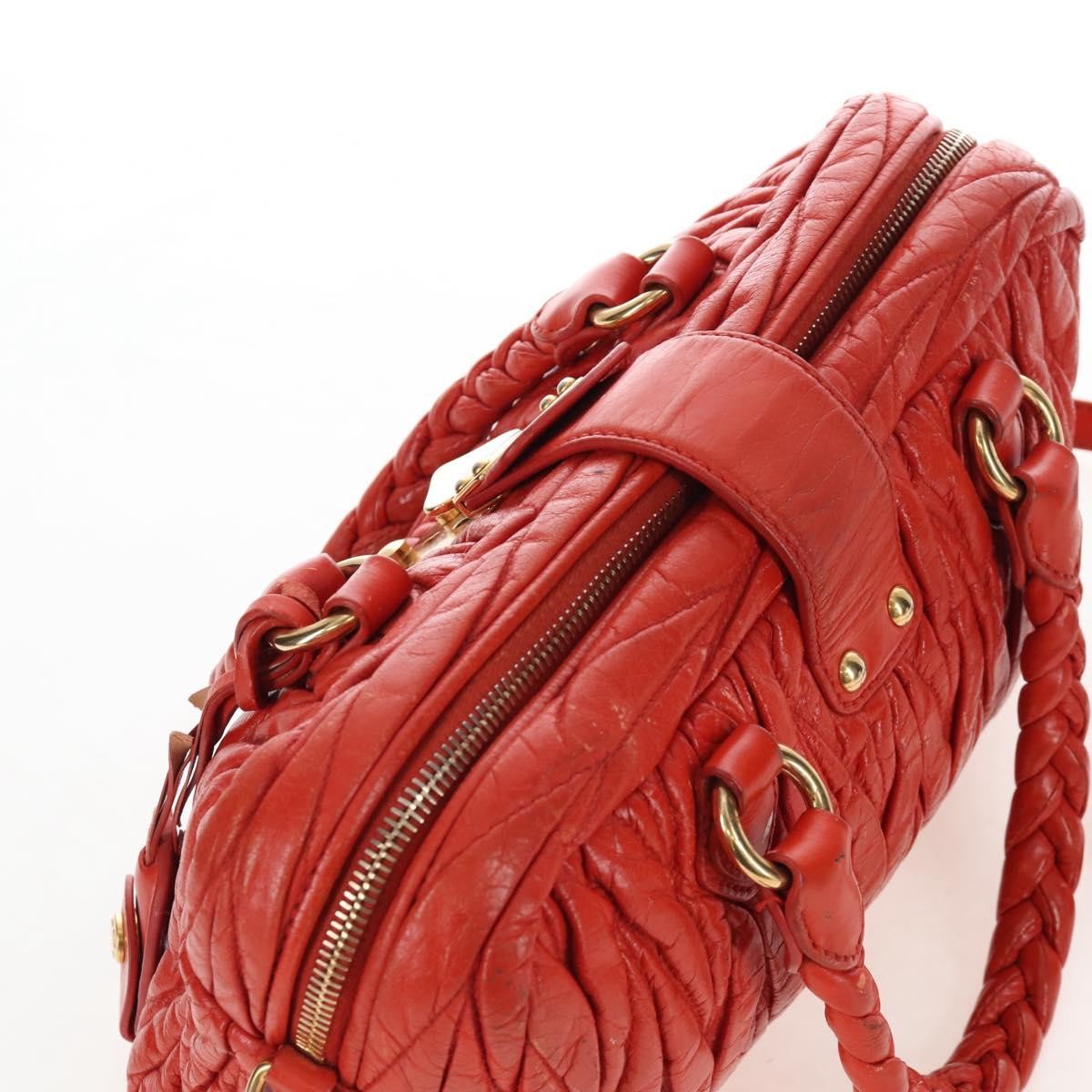 Miu Miu Coffer Convertible Satchel Matelasse Leather, Orange, Leather, Handbag