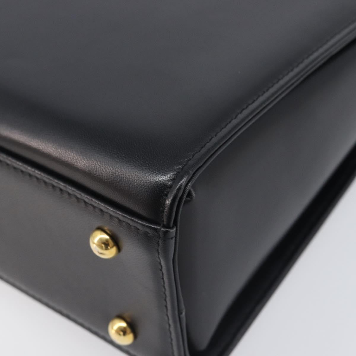 Givenchy Twist lock top handle Leather, Black, Leather, Handbag