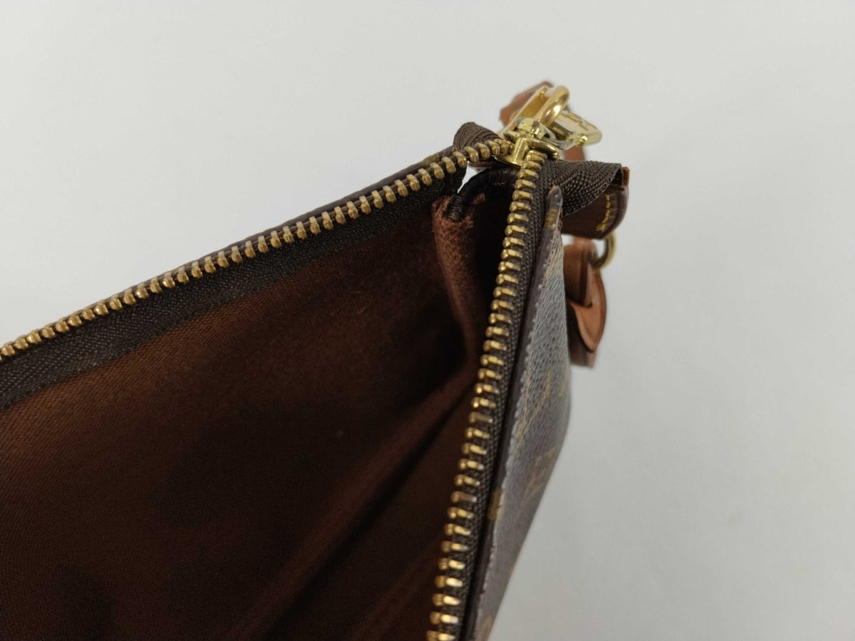 Louis Vuitton Randonnee Pochette Monogram Coated Canvas, Brown, Canvas, Handbag