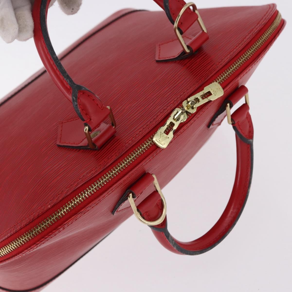 Louis Vuitton Alma Epi Leather, Red, Leather, Handbag