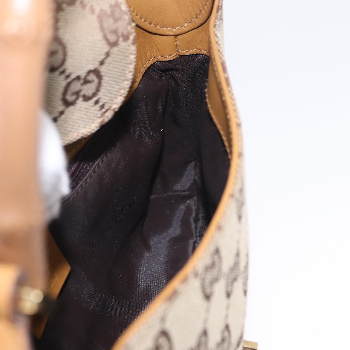 Gucci Bamboo Jackie Canvas, Beige, Canvas, Handbag