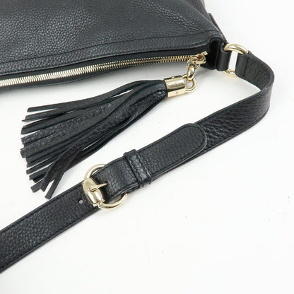 Gucci Soho Messenger Leather, Black, Leather, Handbag