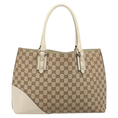 Gucci Horsebit Handle GG Canvas, Beige, Canvas, Tote Bag