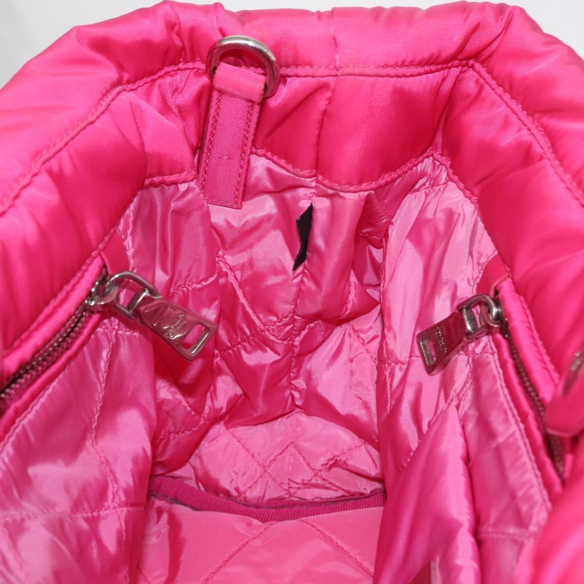 Prada Bomber Tessuto, Pink, Nylon, Tote Bag