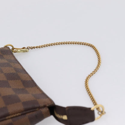 Louis Vuitton Mini pochette accessoires Damier Canvas, Brown, Canvas, Clutch
