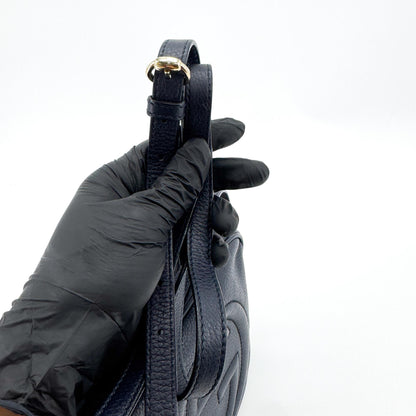 Gucci Soho Disco Leather, Navy, Leather, Crossbody Bag