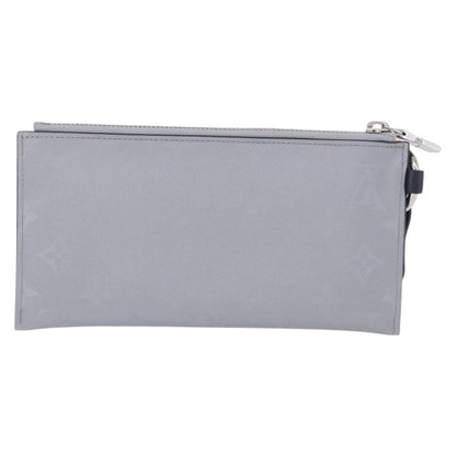 Louis Vuitton Alpha Pouch Limited Edition Monogram Satellite Canvas, Silver, Canvas, Clutch