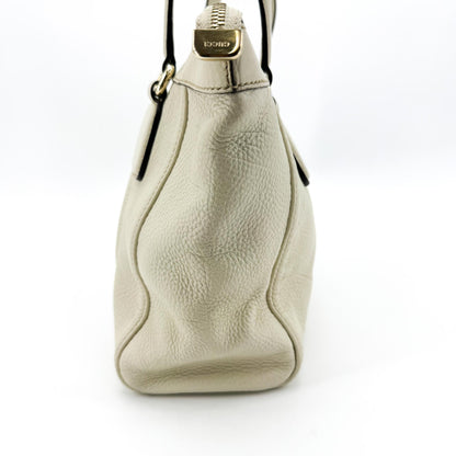 Gucci Soho Zip Leather, Beige, Leather, Tote Bag