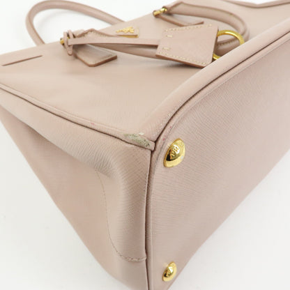 Prada Galliera Saffiano Leather with Applique, Pink, Leather, Handbag
