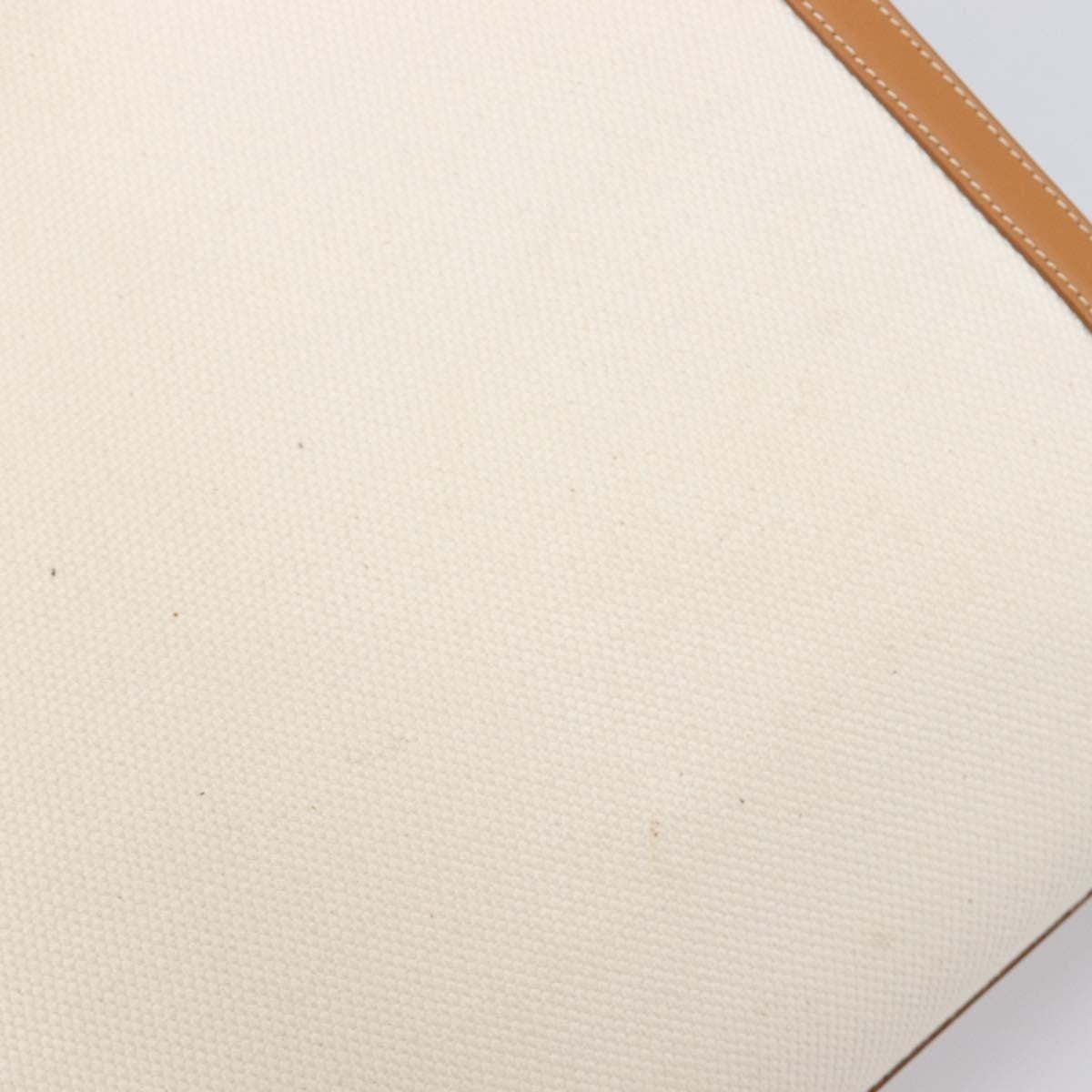 Celine Vertical Cabas Canvas with Leather, Beige, Canvas, Tote Bag