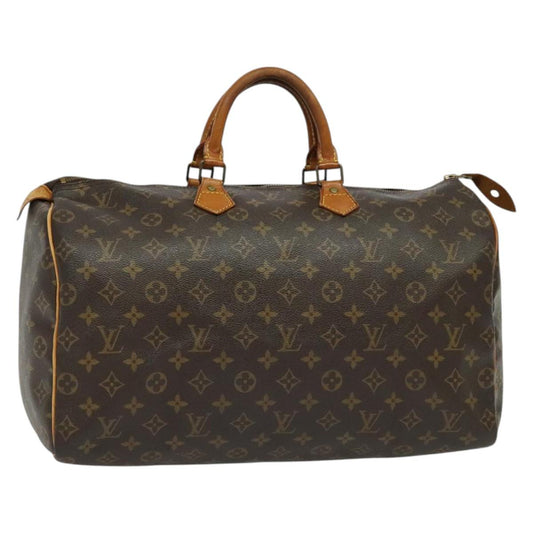 Louis Vuitton Speedy Handbag Monogram Canvas, BROWN, CANVAS, Handbag