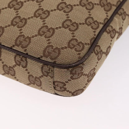 Gucci Front Zip Messenger GG Coated Canvas, Beige, Canvas, Crossbody Bag
