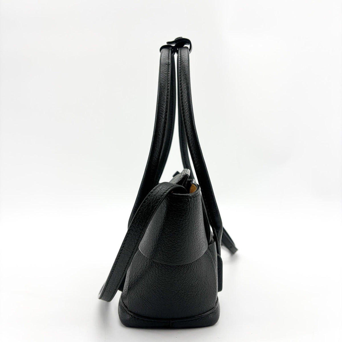 Bottega Veneta Arco Maxi Intrecciato Leather, Black, Leather, Tote Bag