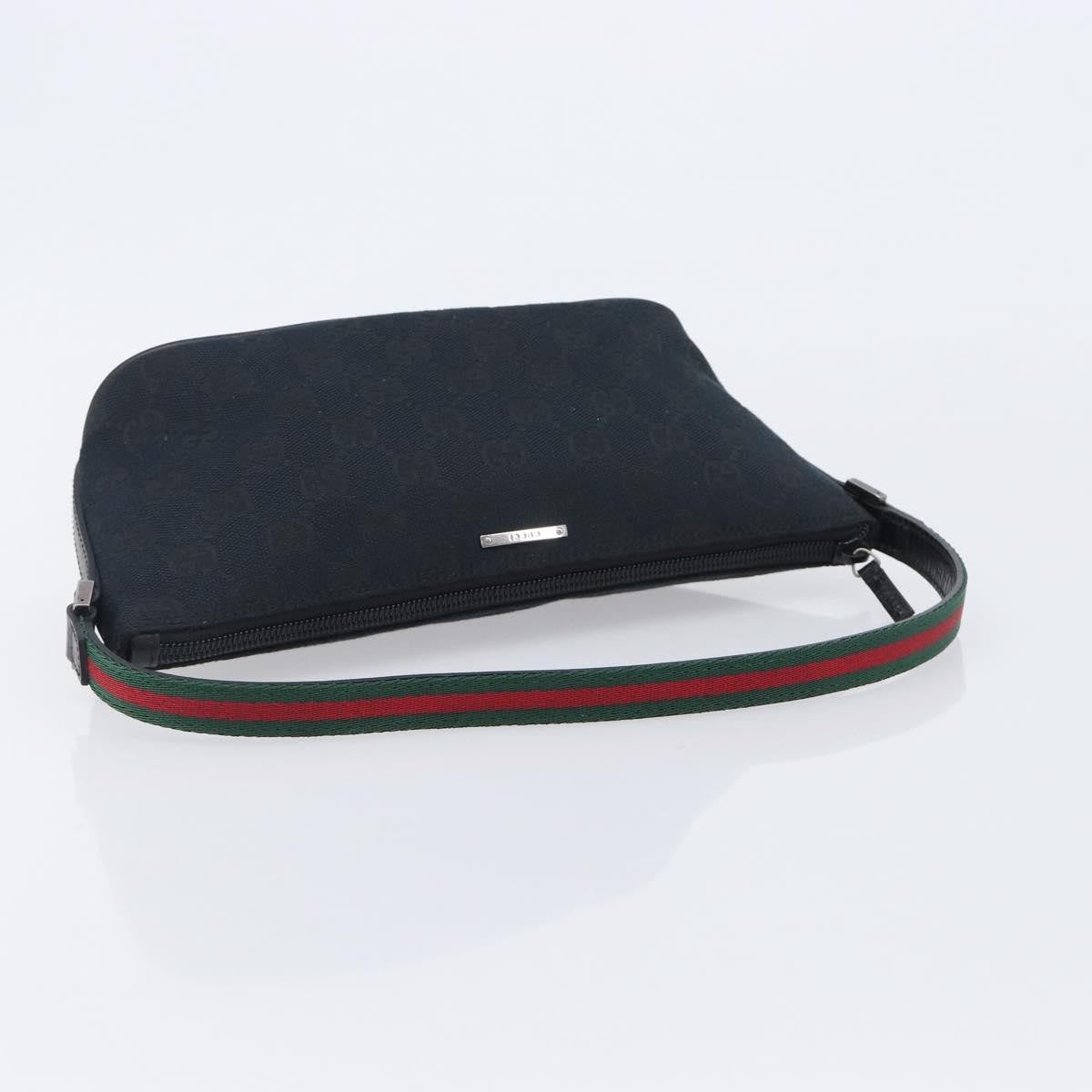 Gucci Zipped Pochette GG Canvas, Black, Canvas, Shoulder Bag