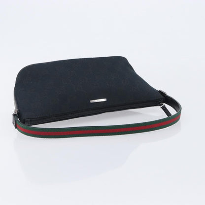 Gucci Zipped Pochette GG Canvas, Black, Canvas, Shoulder Bag