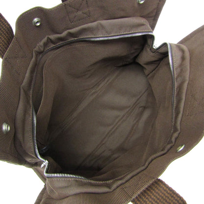 Hermes Fourre-tout Herline Canvas, Brown, Canvas, Tote Bag