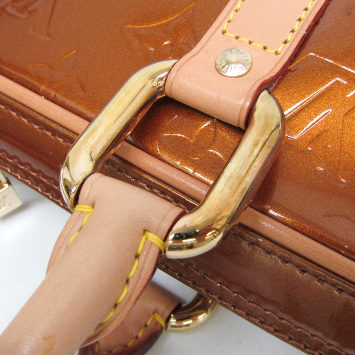 Louis Vuitton Vandam Monogram Vernis, Brown, Patent Leather, Handbag
