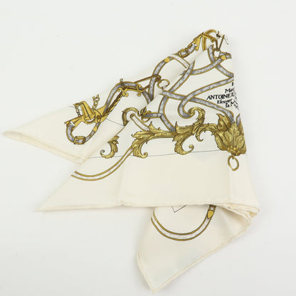 Hermes Carré 40 Silk, White, Silk, Scarf