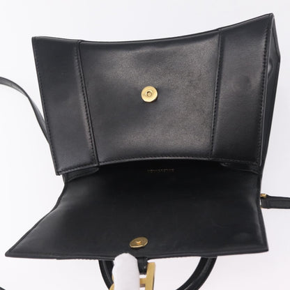 Balenciaga Graffiti Hourglass Top Handle Leather, Black, Leather, Handbag
