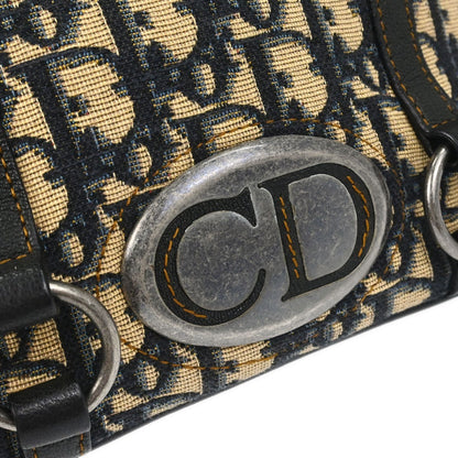 Christian Dior Vintage CD Satchel Diorissimo Canvas, Beige, Canvas, Handbag