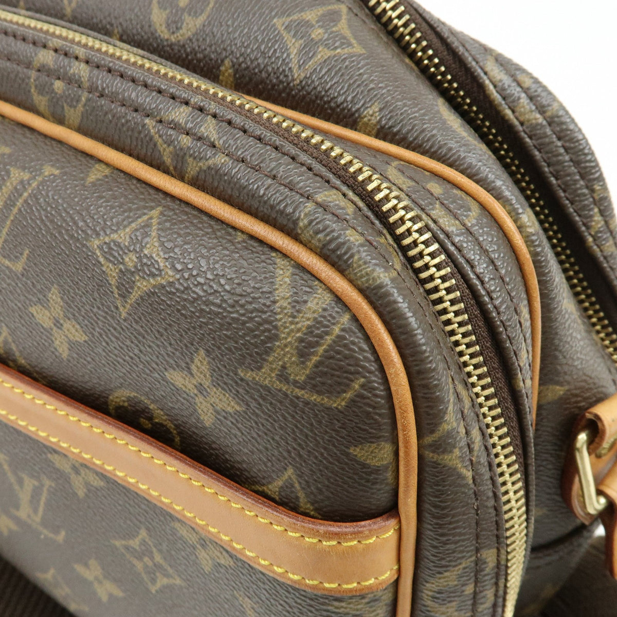 Louis Vuitton Reporter Monogram Canvas, Brown, Canvas, Shoulder Bag