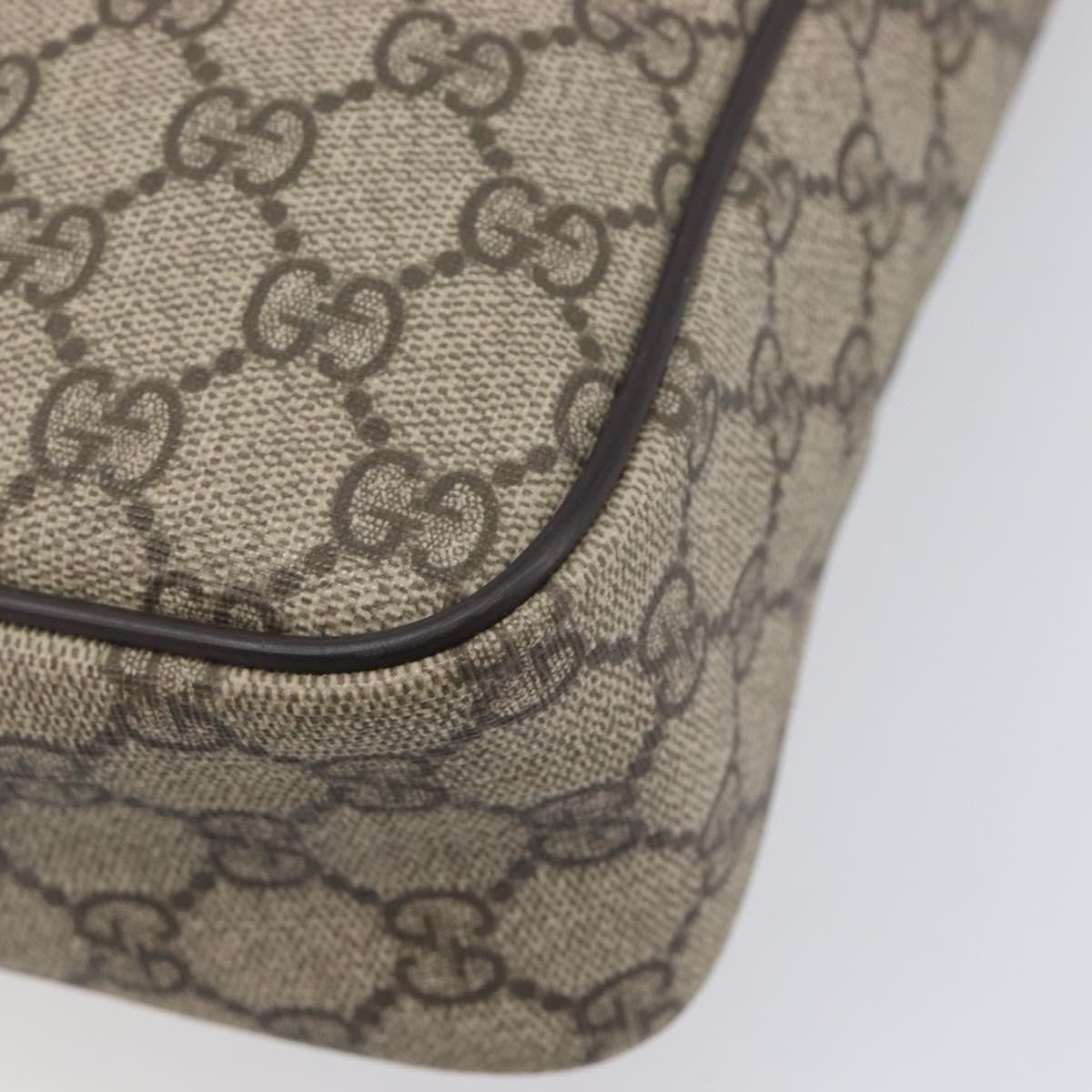 Gucci Front Zip Messenger GG Coated Canvas, Beige, Canvas, Crossbody Bag