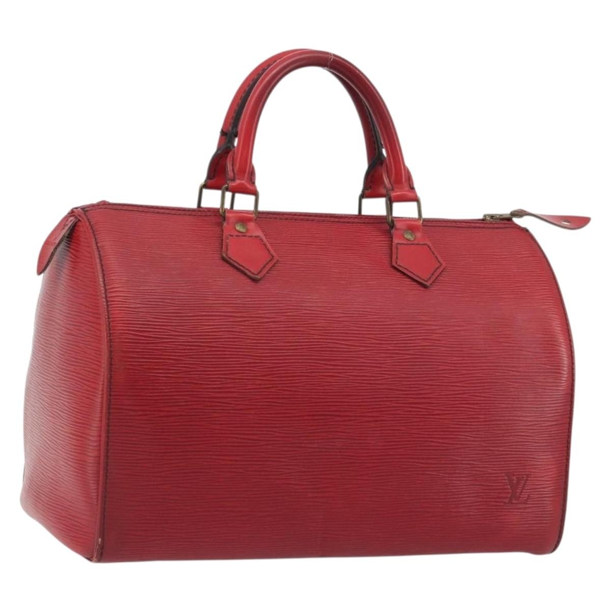 Louis Vuitton Speedy Epi, Red, Leather, Handbag