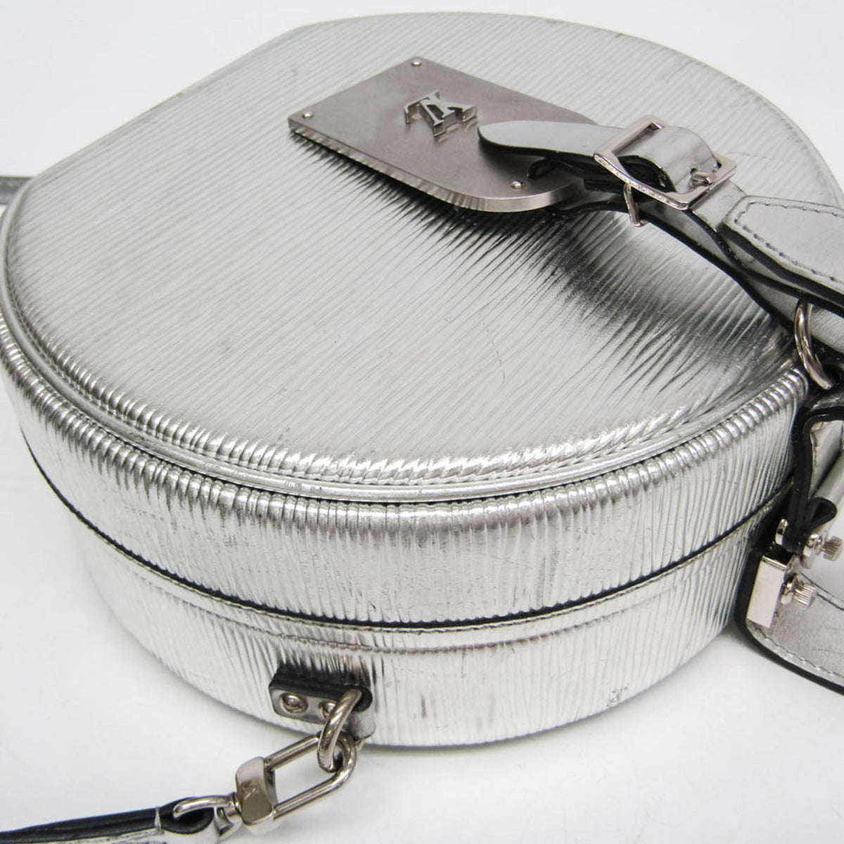 Louis Vuitton Petite Boite Chapeau Epi Leather, Silver, Leather, Handbag