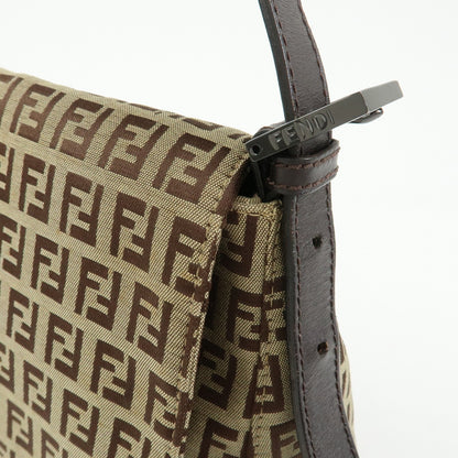 Fendi Fendi mamma baguette Jacquard Canvas, Beige, Canvas, Handbag